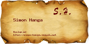 Simon Hanga névjegykártya